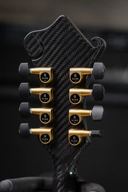 KLOS Full Carbon F-Style DAE EQ Acoustic/Electric Mandolin - Gold Hardware with Fiberglass Hardshell Case