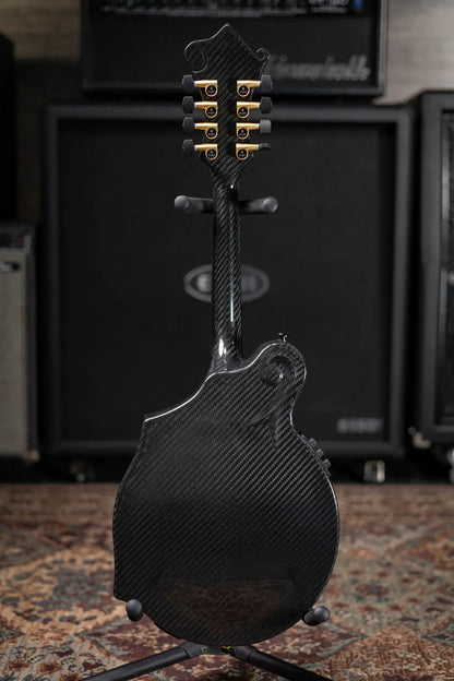 KLOS Full Carbon F-Style DAE EQ Acoustic/Electric Mandolin - Gold Hardware with Fiberglass Hardshell Case