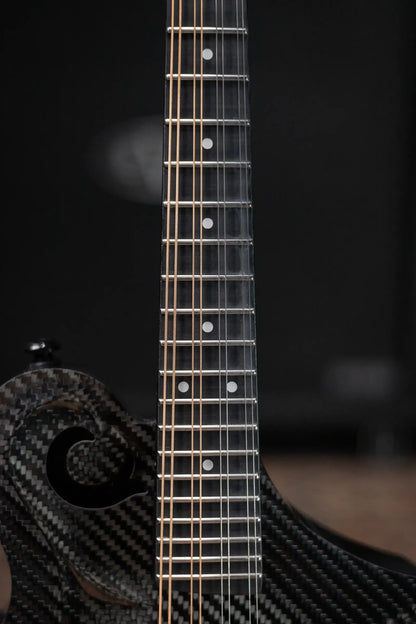 KLOS Full Carbon F-Style DAE EQ Acoustic/Electric Mandolin - Gold Hardware with Fiberglass Hardshell Case