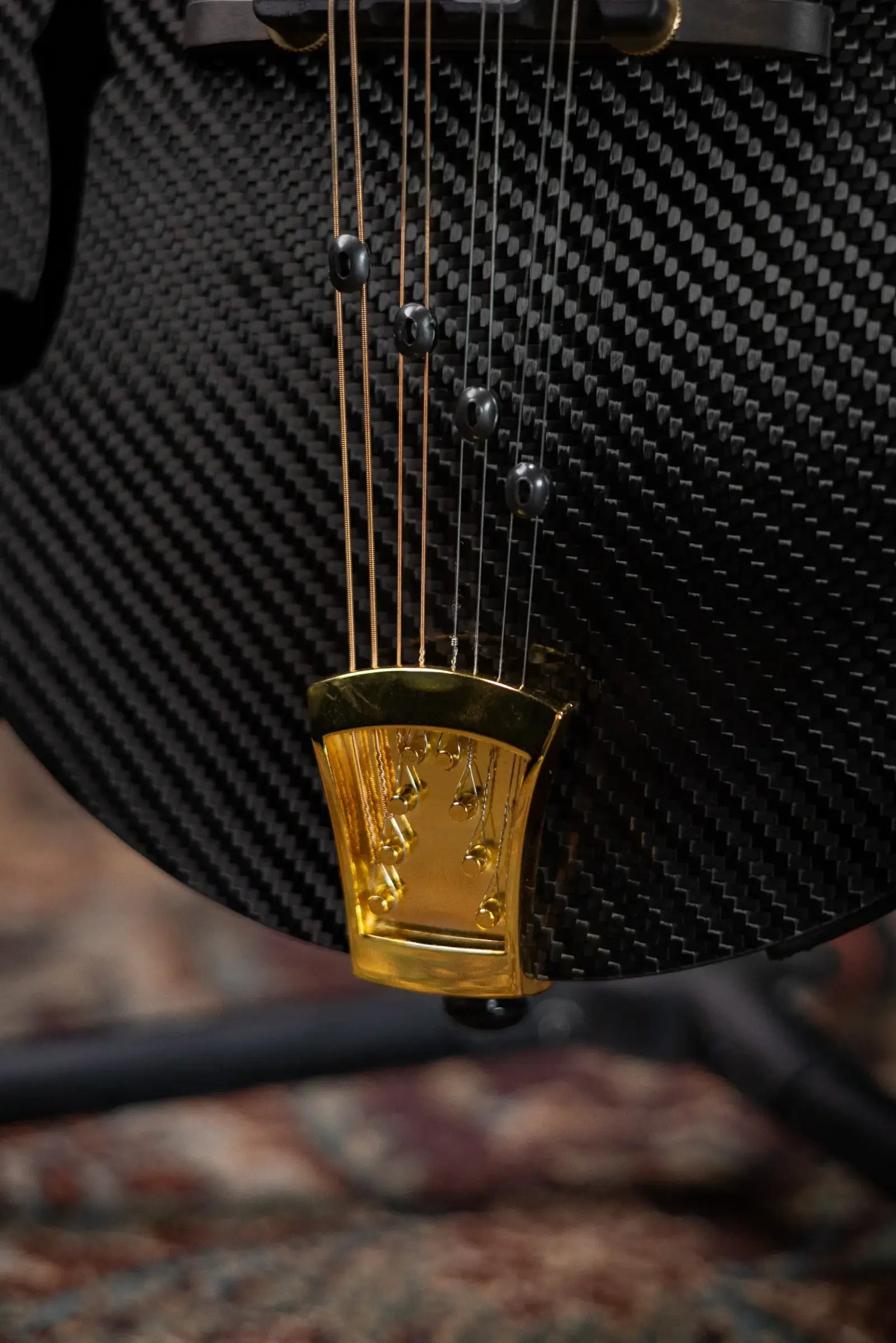 KLOS Full Carbon F-Style DAE EQ Acoustic/Electric Mandolin - Gold Hardware with Fiberglass Hardshell Case