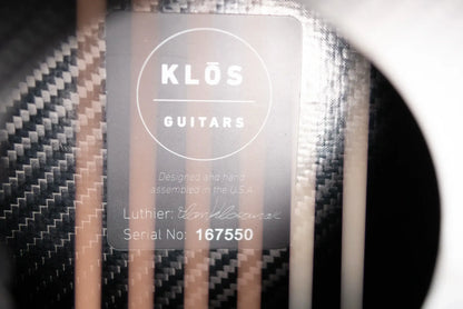 KLOS Full Carbon Travel Guitar DAE Acoustic/Electric - Fishman Presys VT with Gig Bag