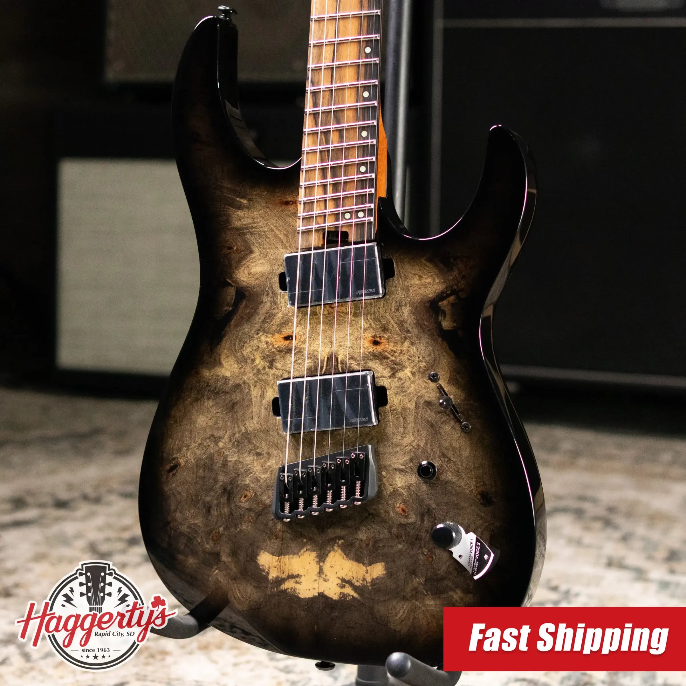 Legator N6FOD Ninja Multiscale Electric Guitar - Jupiter Burst with Gig Bag