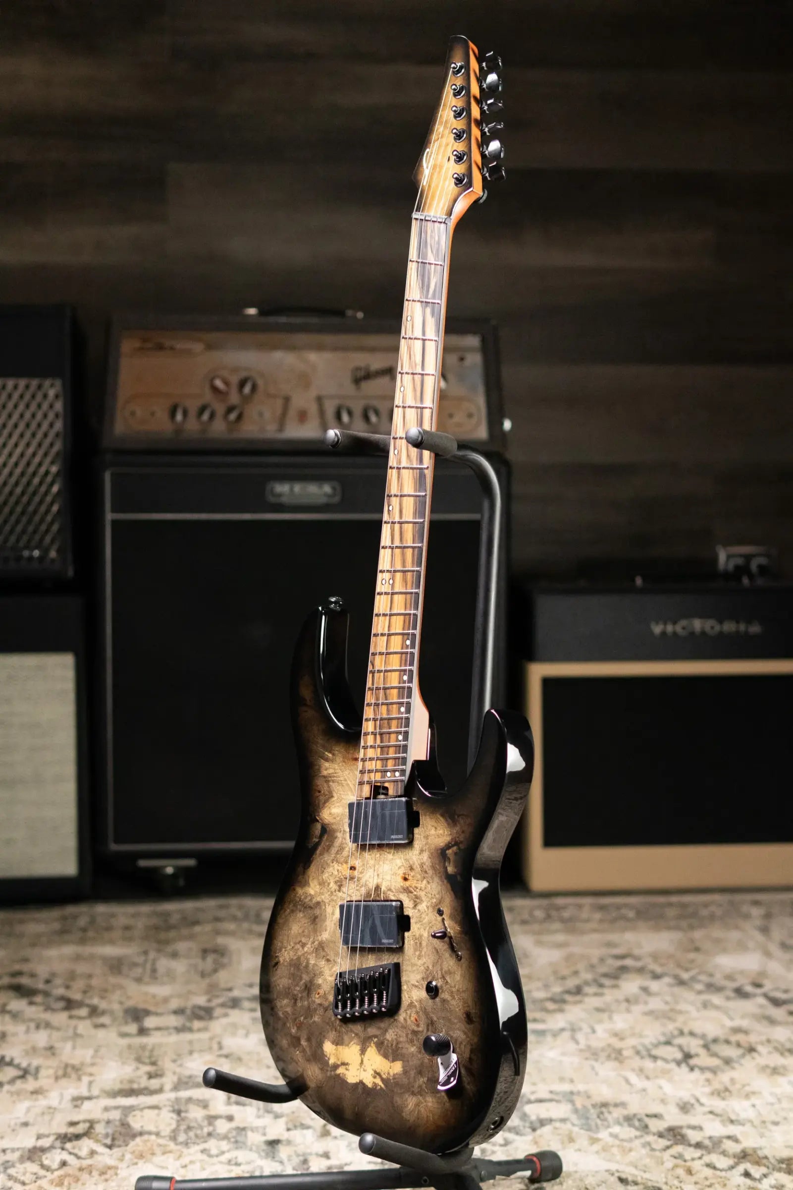 Legator N6FOD Ninja Multiscale Electric Guitar - Jupiter Burst with Gig Bag