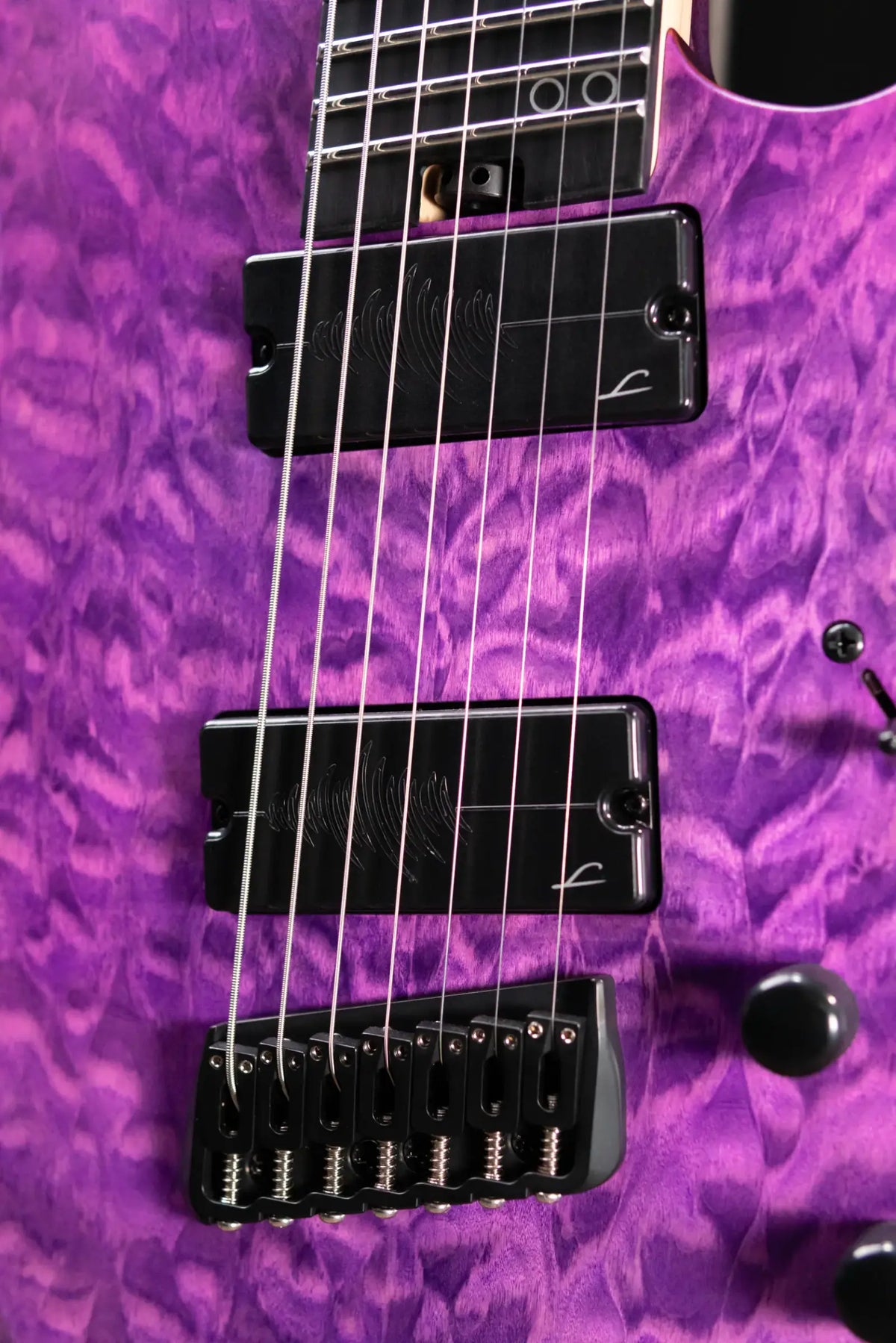 Legator N7FSS-PR Ninja 7-String Multi-Scale Electric Guitar - Purple QM