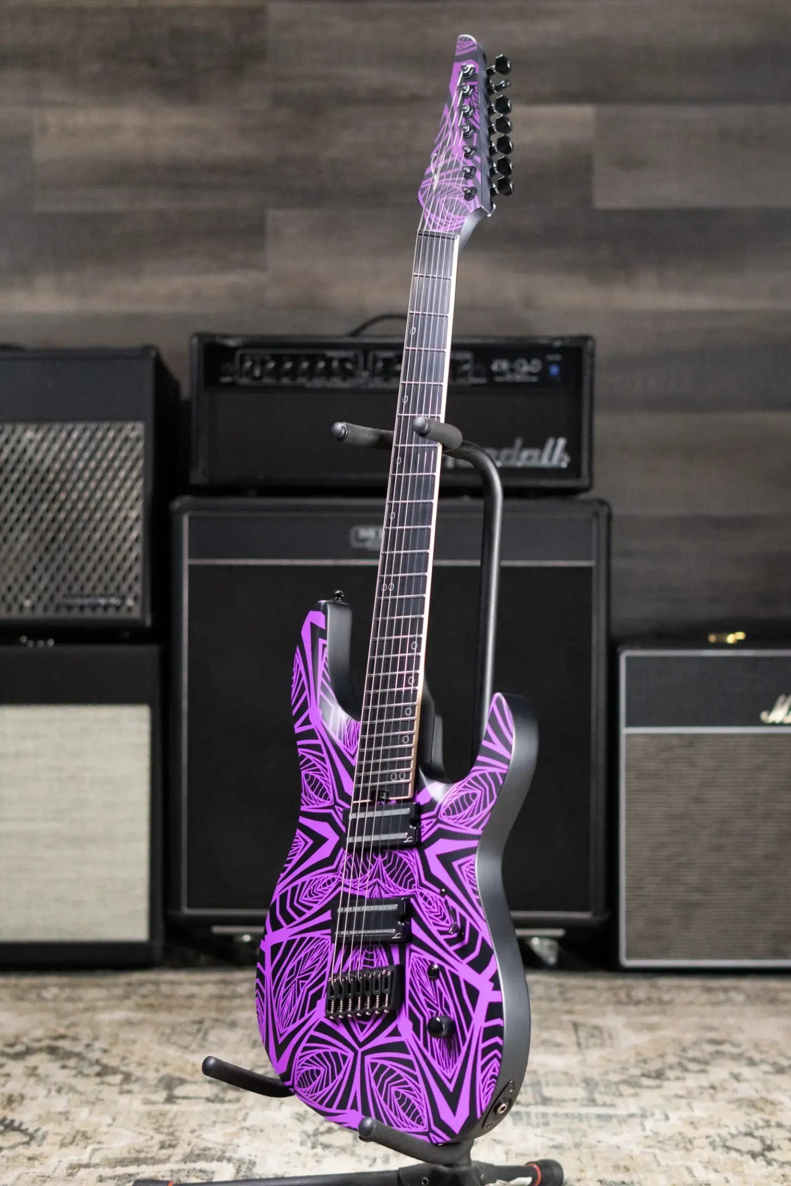 Legator N7F-INK Ninja Bolt-On 7-String Multi-Scale Electric Guitar - Satin Ilya Purple with Gig Bag