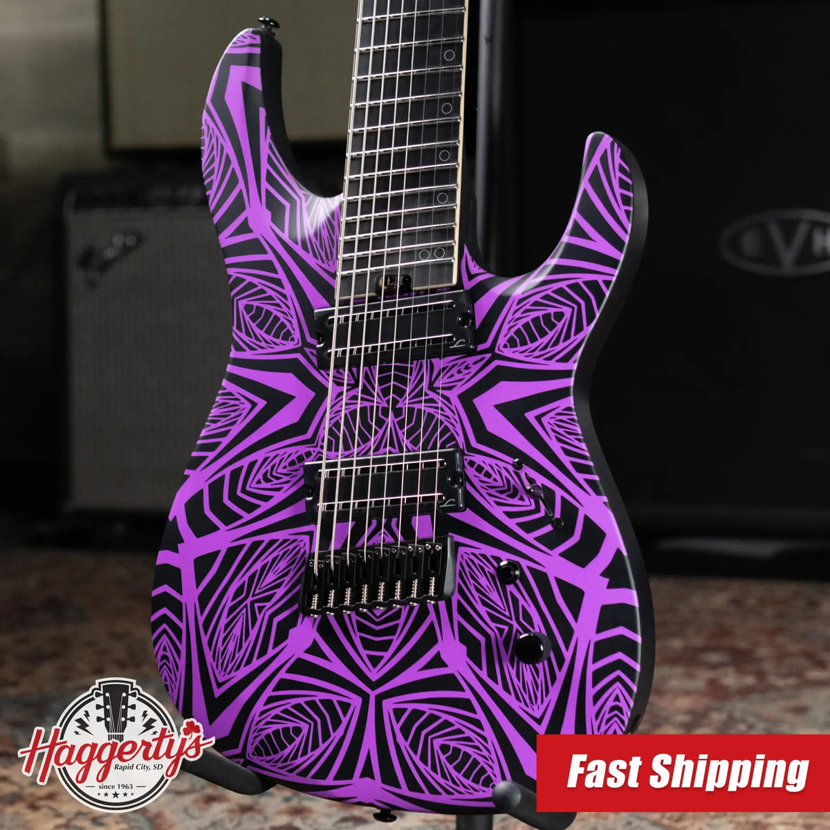 Legator N8F-INK Ninja Bolt-On 8-String Multi-Scale Electric Guitar - Satin Ilya Purple