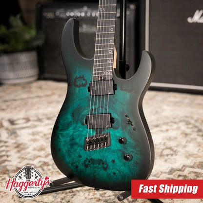 Legator Ninja N6FSS-DS Super Shred 6-String Multi-Scale Electric Guitar - Dark Sapphire with Gig Bag