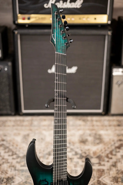 Legator Ninja N6FSS-DS Super Shred 6-String Multi-Scale Electric Guitar - Dark Sapphire with Gig Bag