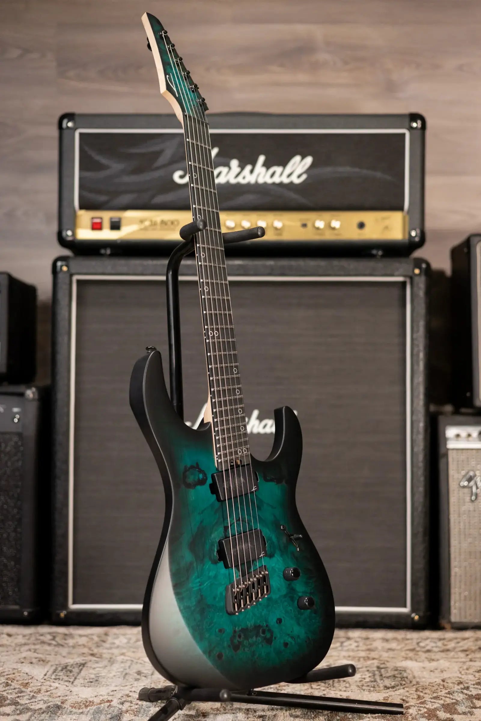Legator Ninja N6FSS-DS Super Shred 6-String Multi-Scale Electric Guitar - Dark Sapphire with Gig Bag