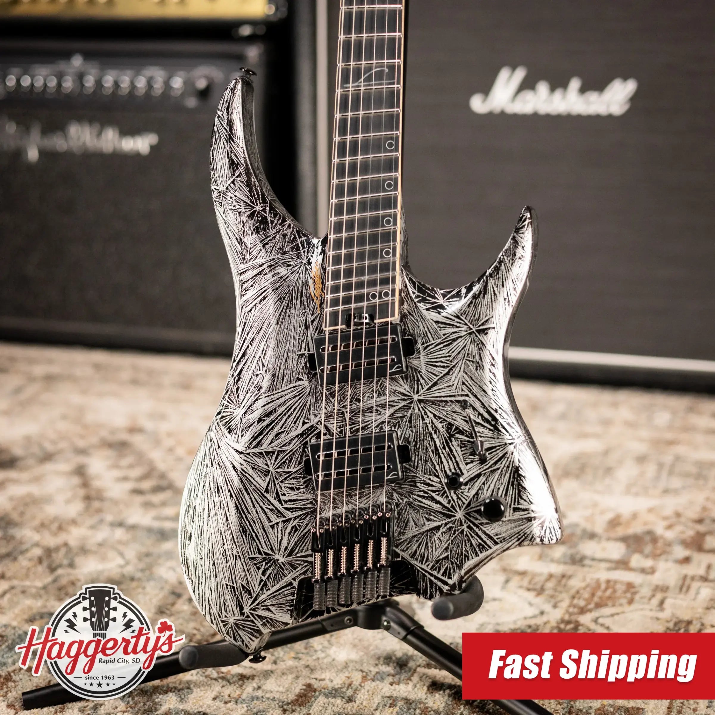 Legator R6F Revenant Bolt-On Multi-scale Electric Guitar - Gloss Black Ice