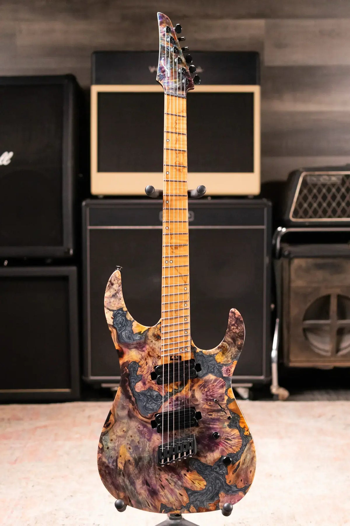 Legator X6F-CL Multi-Scale Electric Guitar - Coral with Gig Bag