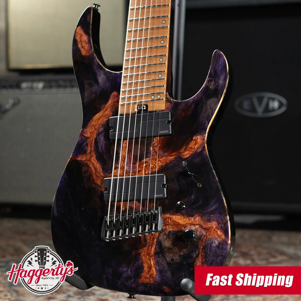 Legator X8F-MG 8-String Multi-Scale Electric Guitar - Magma with Gig Bag