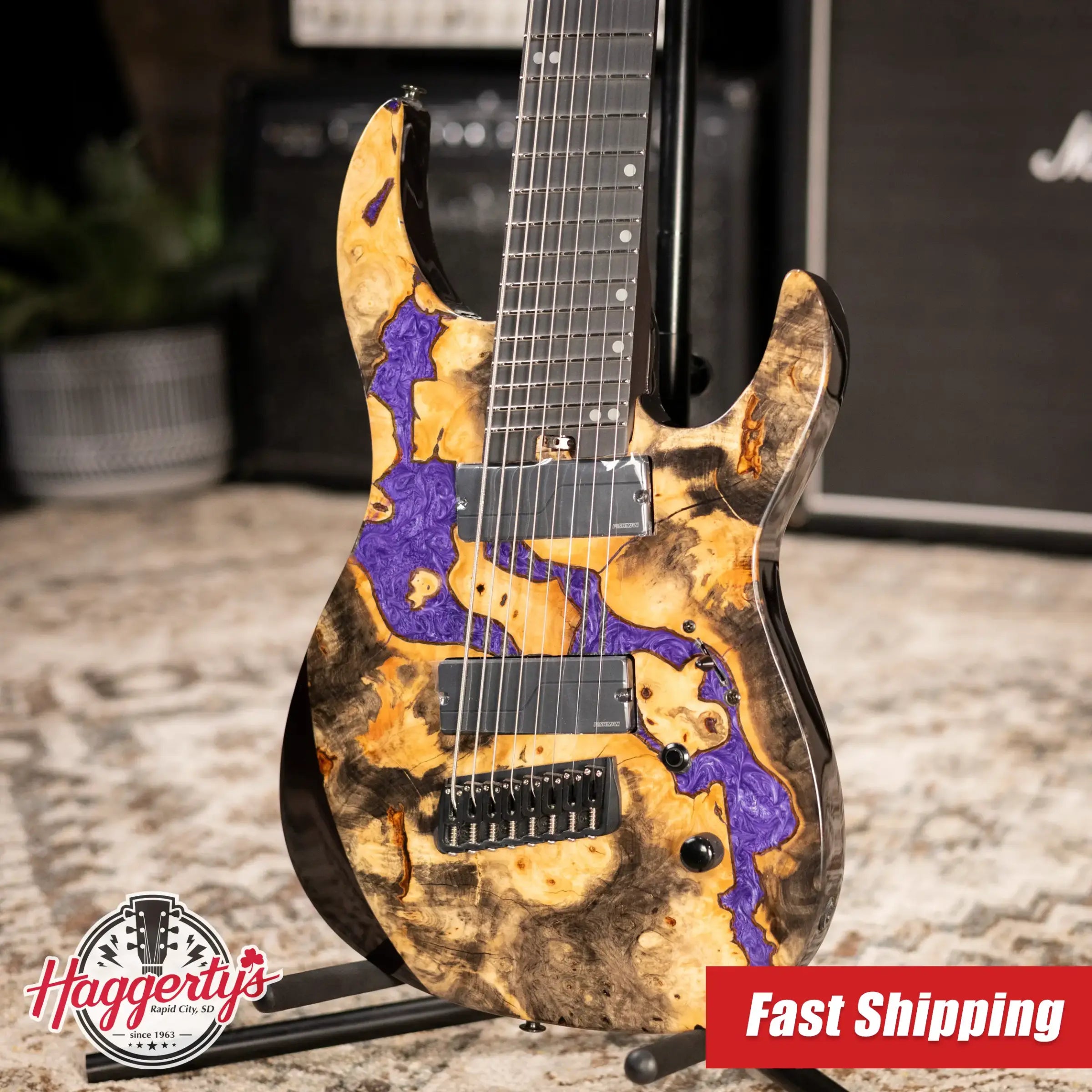 Legator X8F-RP Super Multi-Scale 8-String Electric Guitar - Royal Purple with Gig Bag