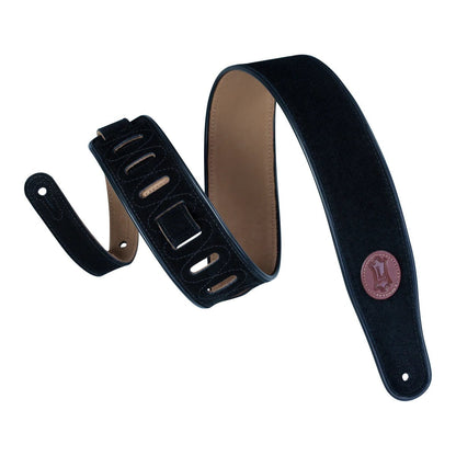 Levys MSS3-BLK Signature Series Suede Leather Guitar Strap Black