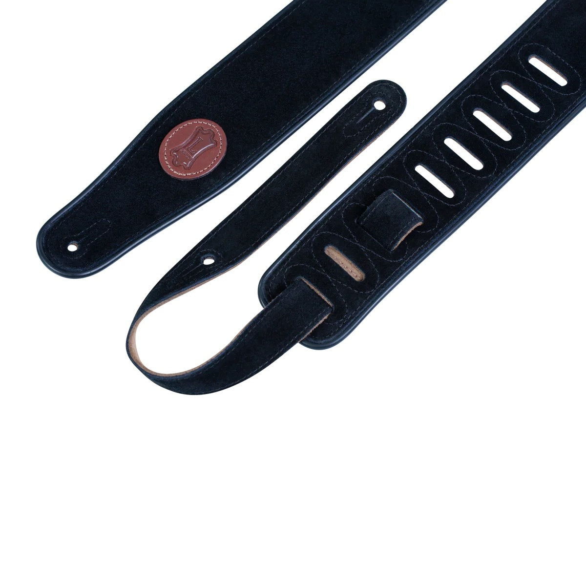 Levys MSS3-BLK Signature Series Suede Leather Guitar Strap Black