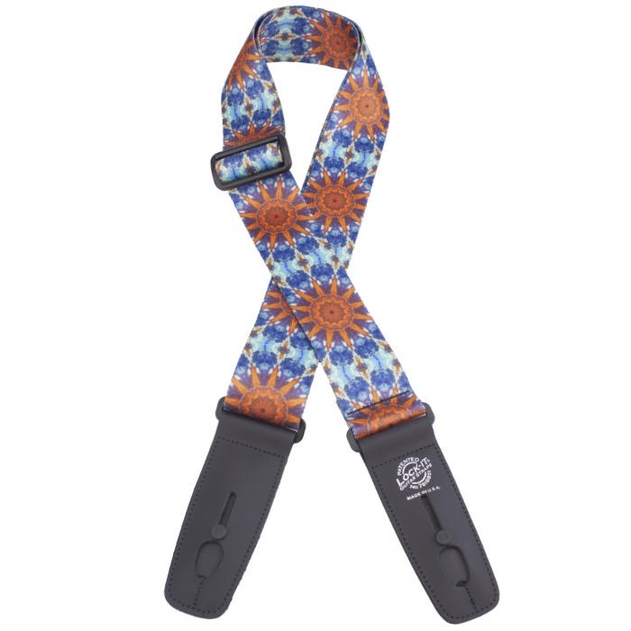 Lock-it Straps 2" Wide Polyester Guitar Strap LIS-110-S70 - Suns Design