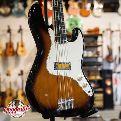 Fender Gold Foil Jazz Bass, Ebony Fingerboard, 2-Color Sunburst - Deluxe Gig Bag