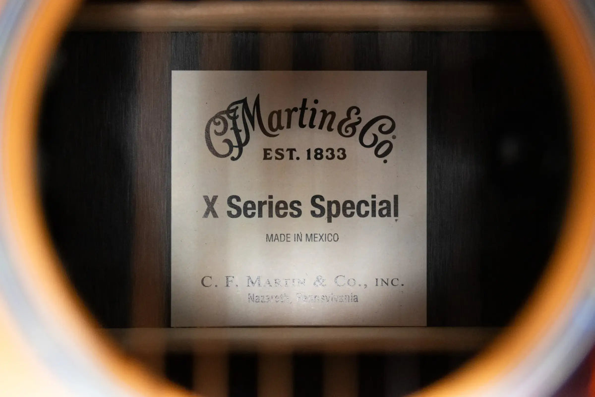 Martin 000-X2E Brazilian Special Acoustic/Electric Guitar - Burst with Gig Bag