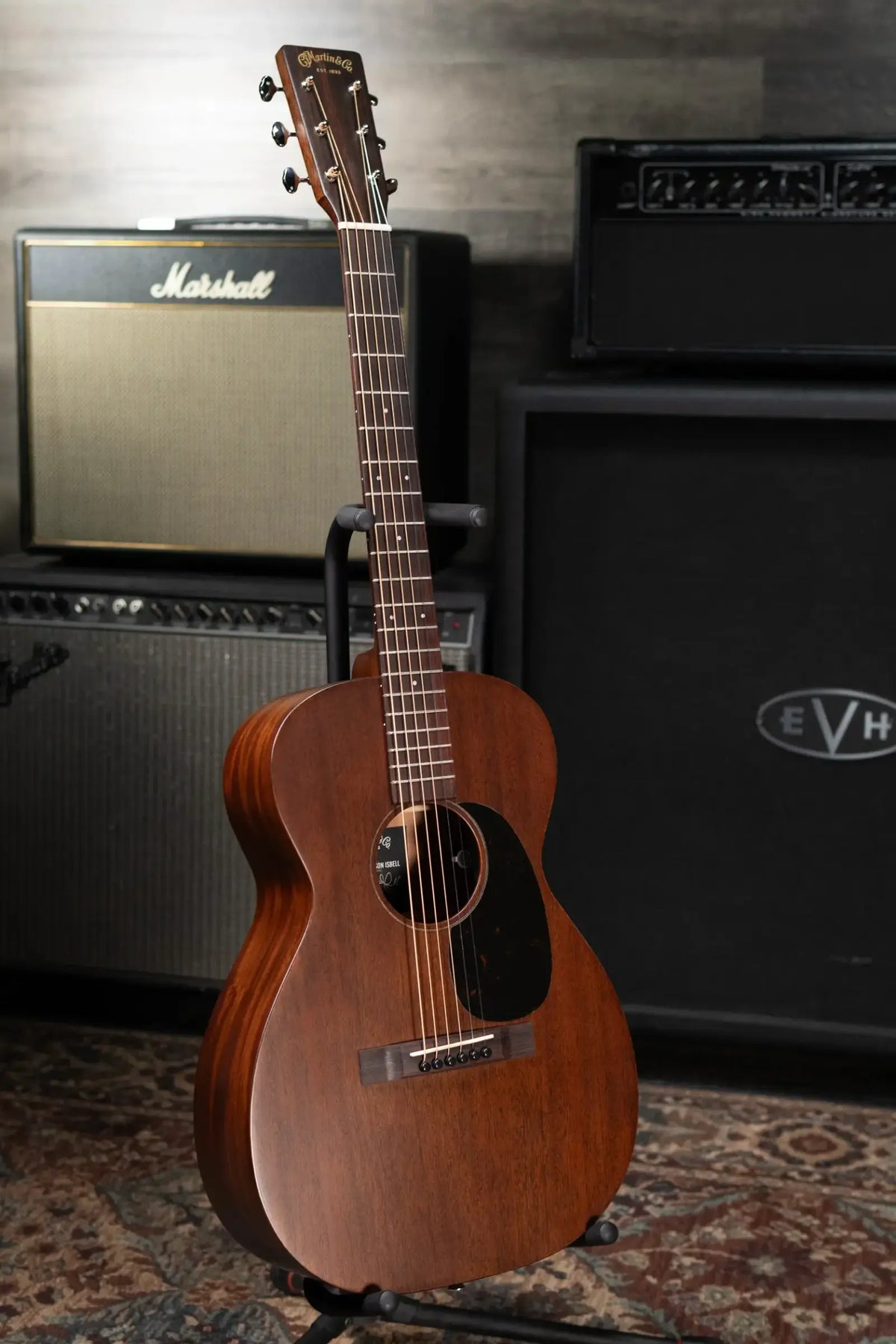 Martin 0-10E Retro Jason Isbell Concert Signature Short Scale Acoustic/Electric Guitar - Dark Mahogany with Gig Bag - Demo