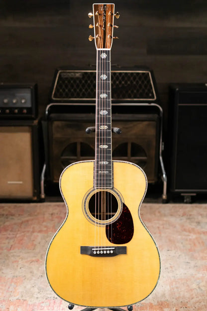 Martin Custom Shop Style 45 000-14F Acoustic Guitar - Macassar Ebony/Premium Spruce with Hardshell Case