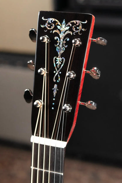 Martin Custom Shop Style 45 000-14F Acoustic Guitar - Quilted Maple, Charcoal Cherry Burst with Hardshell Case