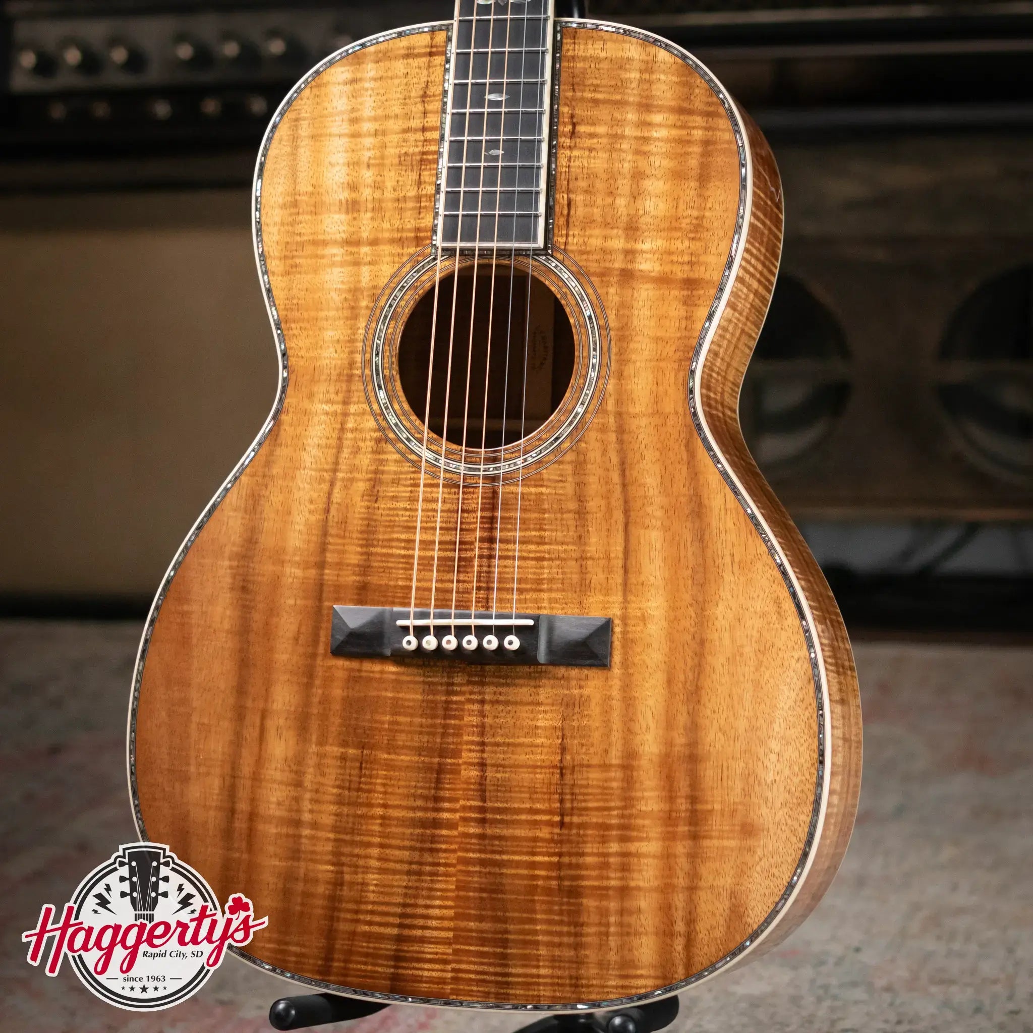 Martin Custom Style 45 000 Acoustic Guitar - Highly Flamed Koa with Hardshell Case