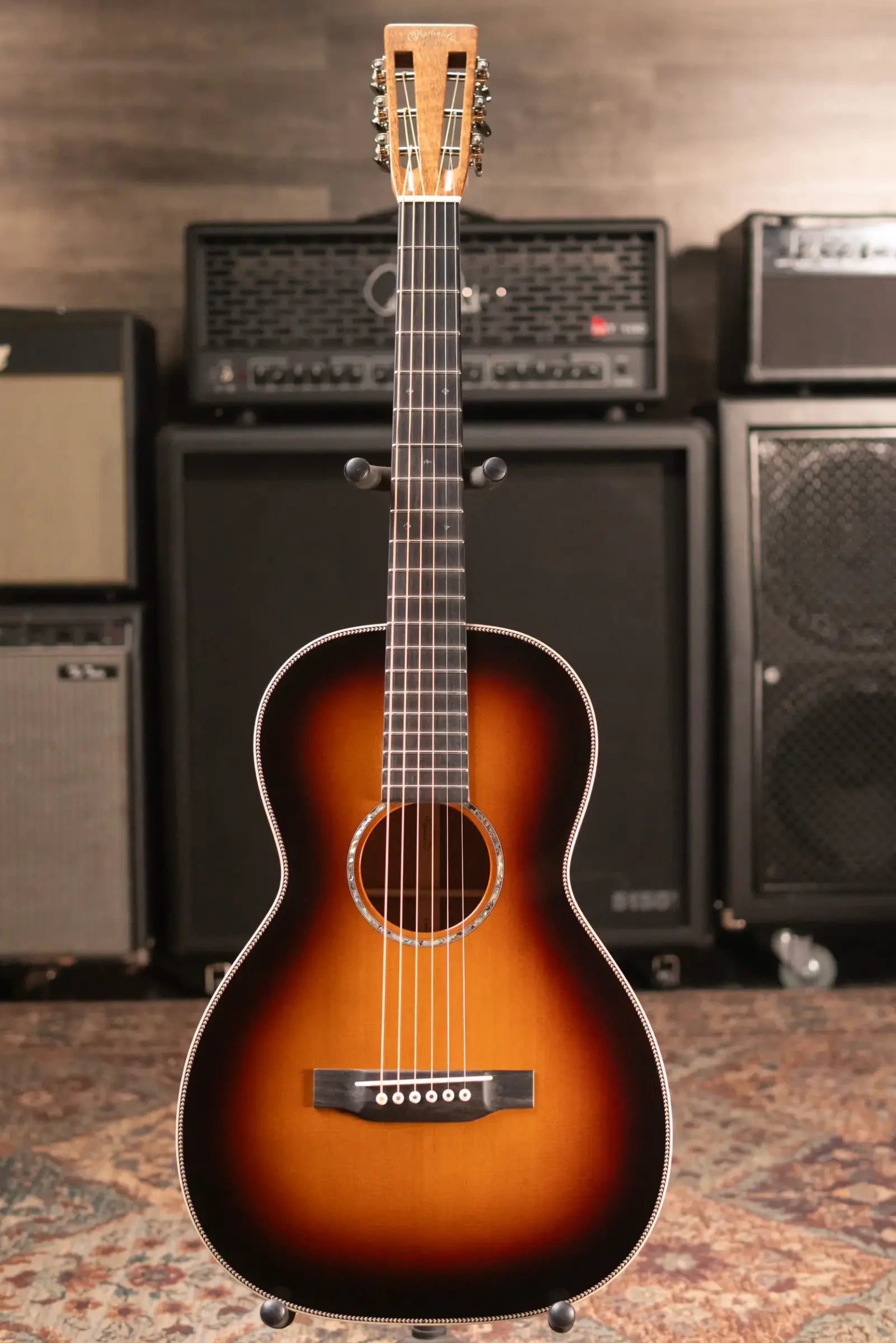 Martin Custom Shop Style 28 0-12F Flamed Mahogany/Western Red Cedar Acoustic Guitar - 1935 Sunburst with Hardshell Case