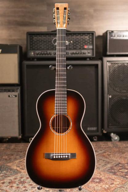 Martin Custom Shop Style 28 0-12F Flamed Mahogany/Western Red Cedar Acoustic Guitar - 1935 Sunburst with Hardshell Case