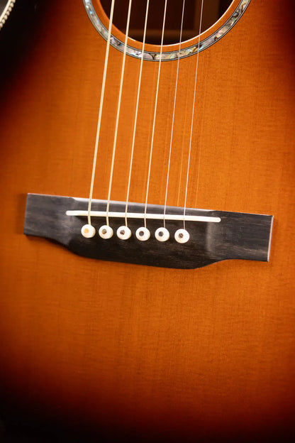 Martin Custom Shop Style 28 0-12F Flamed Mahogany/Western Red Cedar Acoustic Guitar - 1935 Sunburst with Hardshell Case