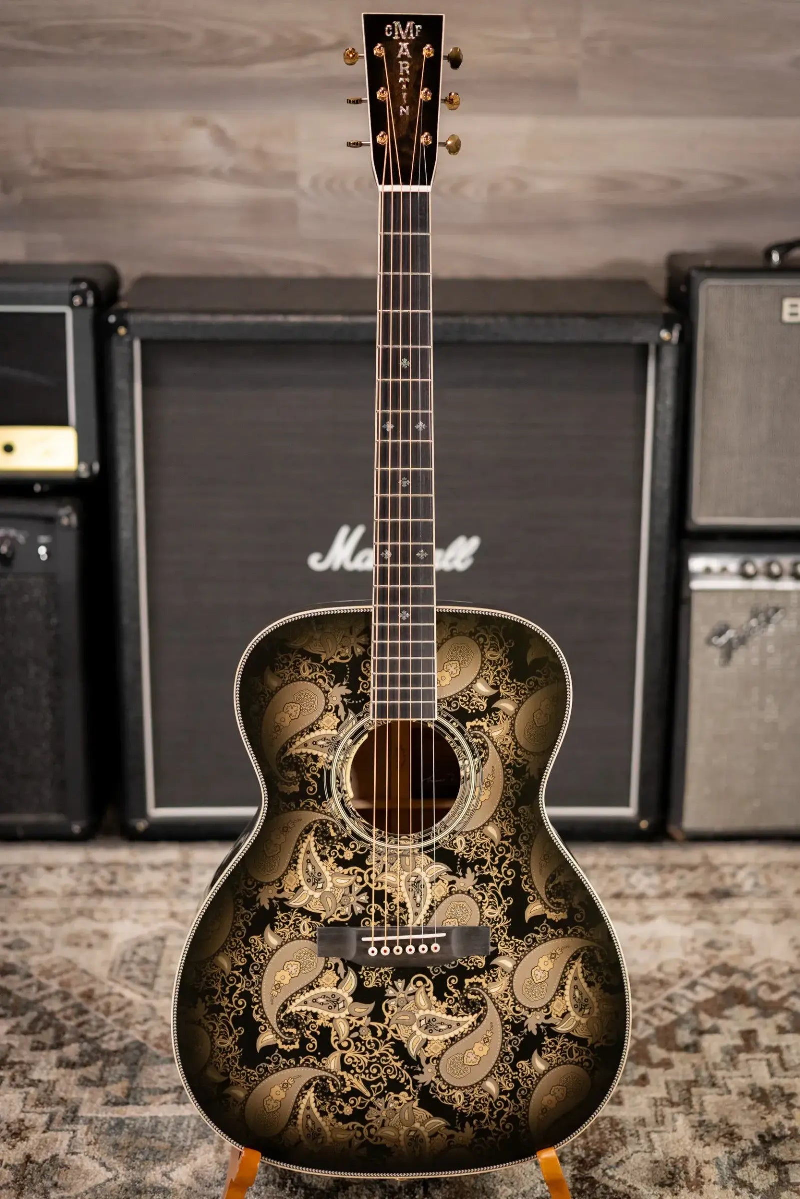 Martin Custom Shop M Acoustic/Electric Guitar - Paisley Ember Burst with Hardshell Case