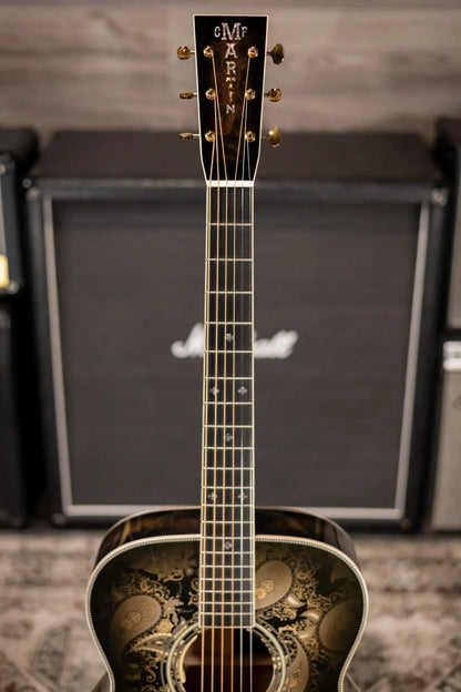 Martin Custom Shop M Acoustic/Electric Guitar - Paisley Ember Burst with Hardshell Case