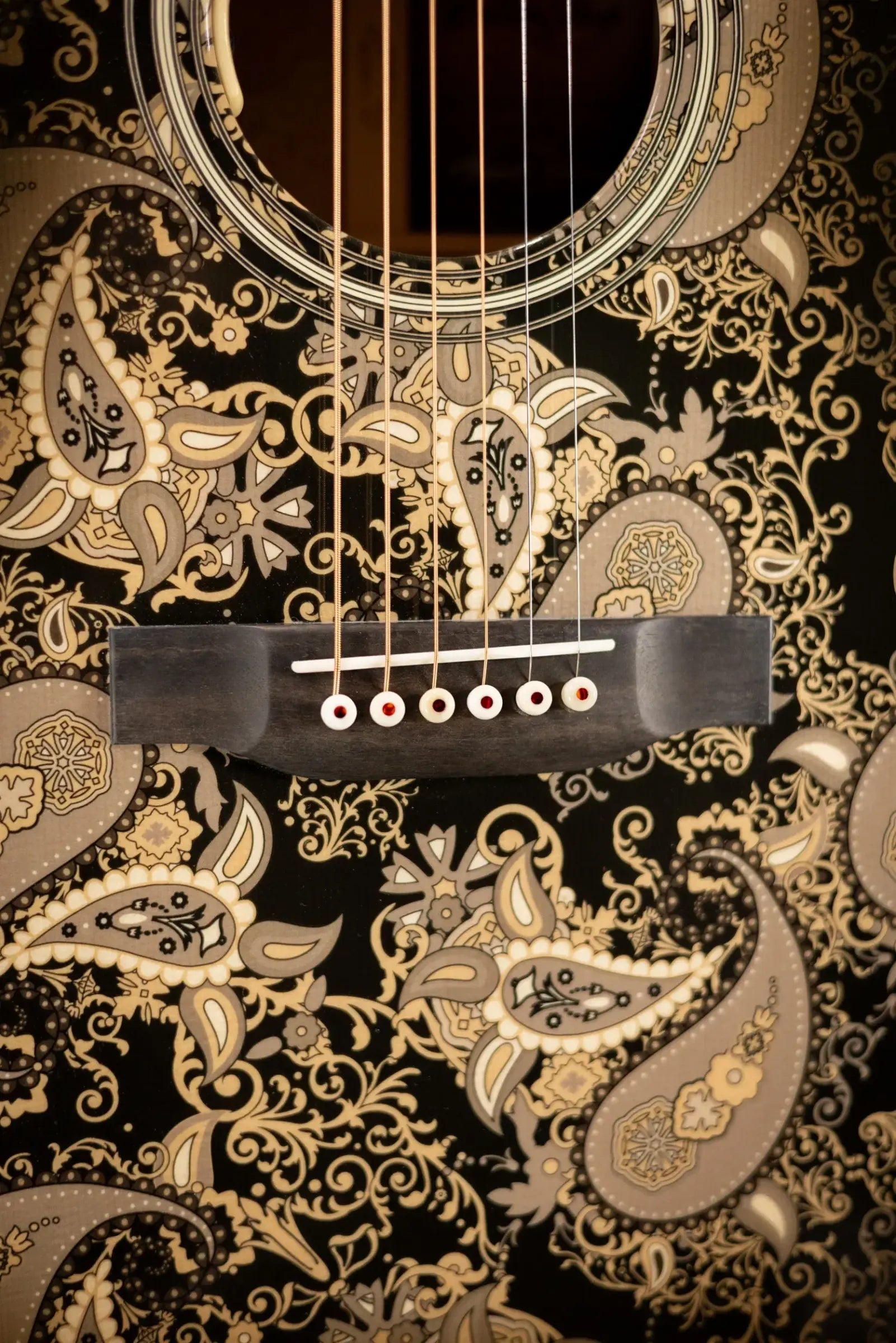 Martin Custom Shop M Acoustic/Electric Guitar - Paisley Ember Burst with Hardshell Case