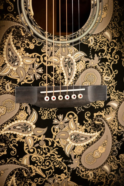Martin Custom Shop M Acoustic/Electric Guitar - Paisley Ember Burst with Hardshell Case