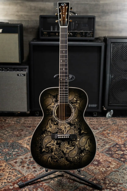 Martin Custom Shop M Acoustic/Electric Guitar - Paisley Ember Burst with Hardshell Case