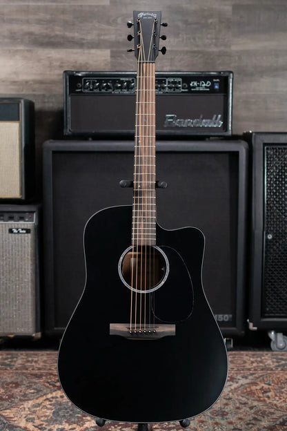 Martin DC-10E Modern Dreadnought Acoustic/Electric Guitar - Black with Gig Bag
