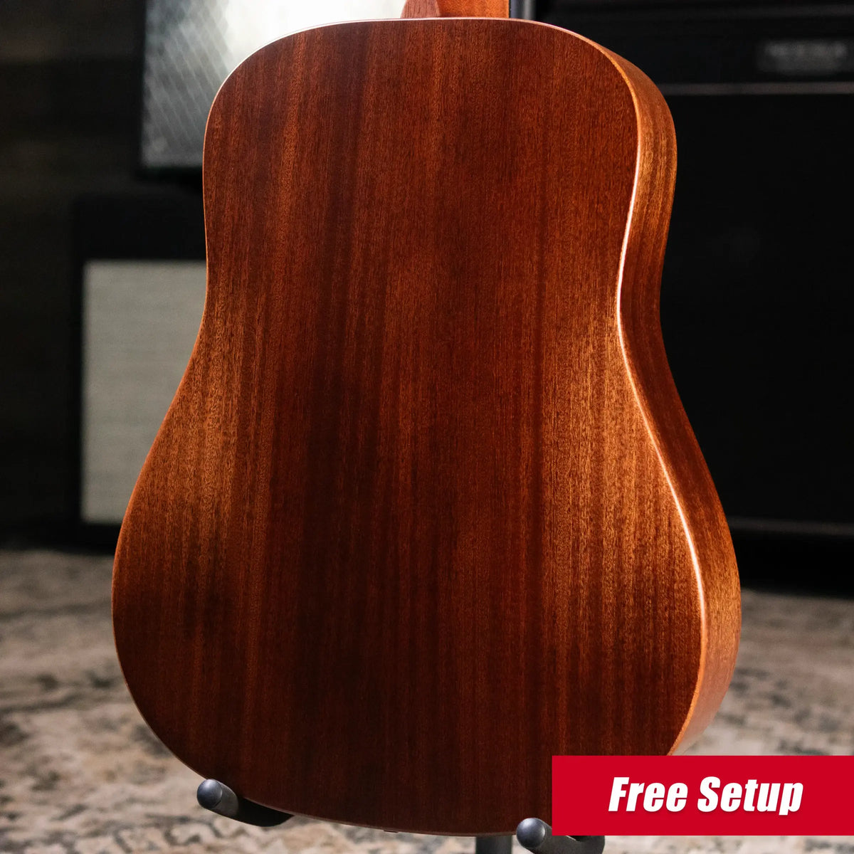 Martin D Jr-E StreetMaster Acoustic/Electric Guitar - Dark Distressed Mahogany with Gig Bag - Demo