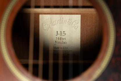 Martin J-15 Acoustic Guitar with Hardshell Case - Used