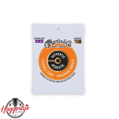 Martin MA535FX Custom Light 11 52 Phosphor Bronze Flexible Core Acoustic Guitar Strings 671f893352033