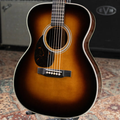 Martin OM-28 Standard Series Left-Handed Acoustic Guitar - 1935 Sunburst with Hardshell Case