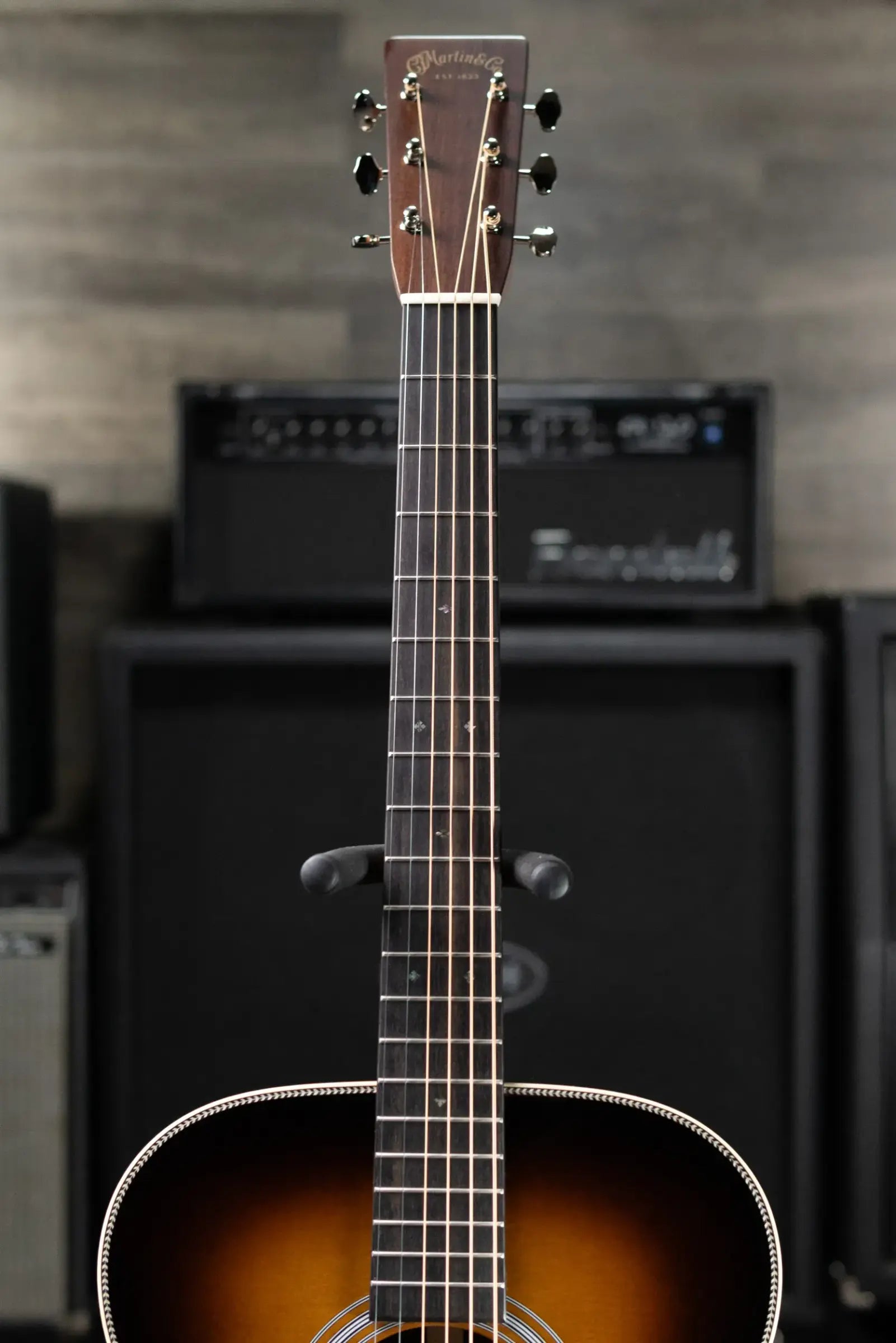 Martin OM-28 Standard Series Left-Handed Acoustic Guitar - 1935 Sunburst with Hardshell Case