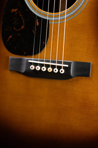 Martin OM-28 Standard Series Left-Handed Acoustic Guitar - 1935 Sunburst with Hardshell Case
