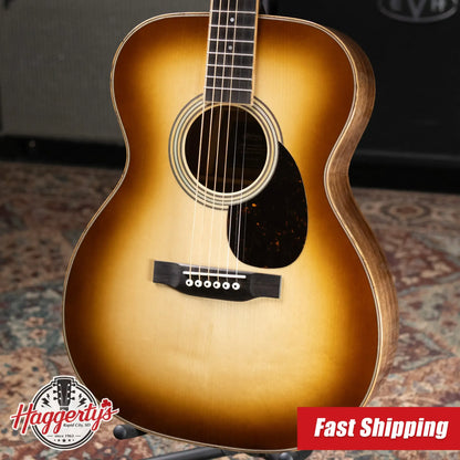 Martin OM-35 Inception Acoustic Guitar - Dark Toasted Burst with Hardshell Case
