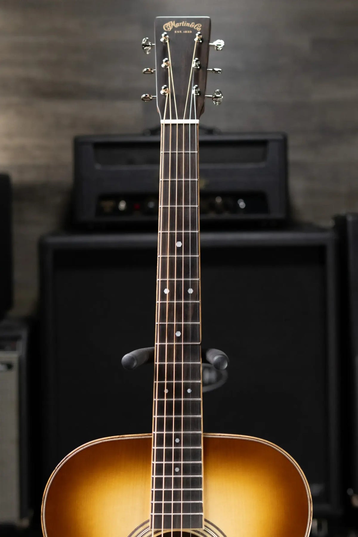 Martin OM-35 Inception Acoustic Guitar - Dark Toasted Burst with Hardshell Case