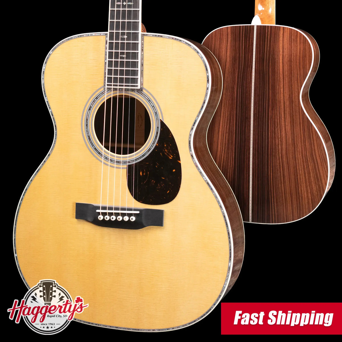 Martin OM-42 Standard Series Acoustic Guitar with Hardshell Case - Demo