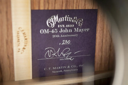 Martin OM-45JM 20th Anniversary John Mayer Signature Acoustic/Electric Guitar with Hardshell Case