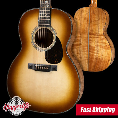Martin O'ahu K-42 Hibiscus Acoustic Guitar - Dark Toasted Burst with Hardshell Case