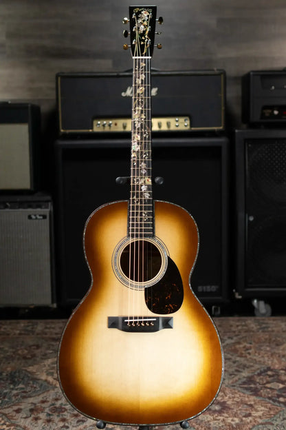 Martin O'ahu K-42 Hibiscus Acoustic Guitar - Dark Toasted Burst with Hardshell Case