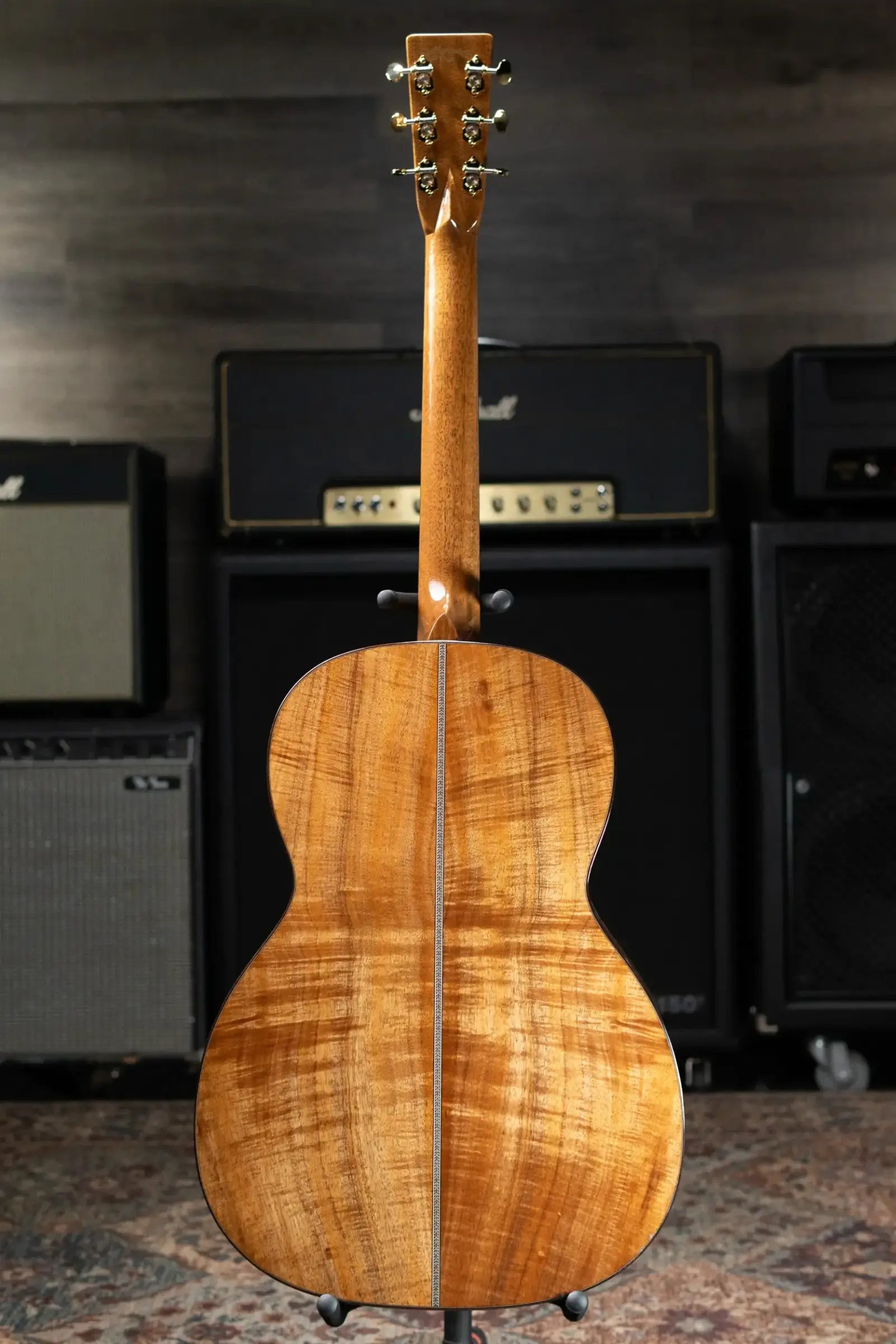 Martin O'ahu K-42 Hibiscus Acoustic Guitar - Dark Toasted Burst with Hardshell Case