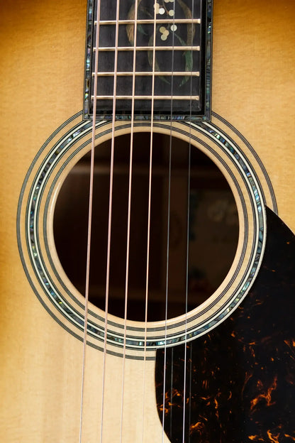 Martin O'ahu K-42 Hibiscus Acoustic Guitar - Dark Toasted Burst with Hardshell Case