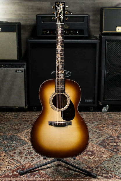 Martin O'ahu K-42 Hibiscus Acoustic Guitar - Dark Toasted Burst with Hardshell Case